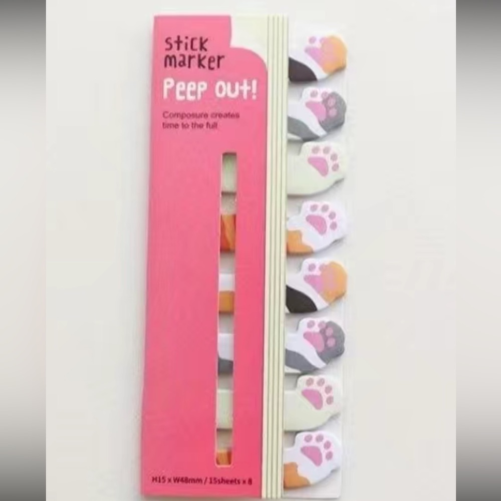 🆕 Animal Themed Bookmark-Style Sticky Notes, New in Package